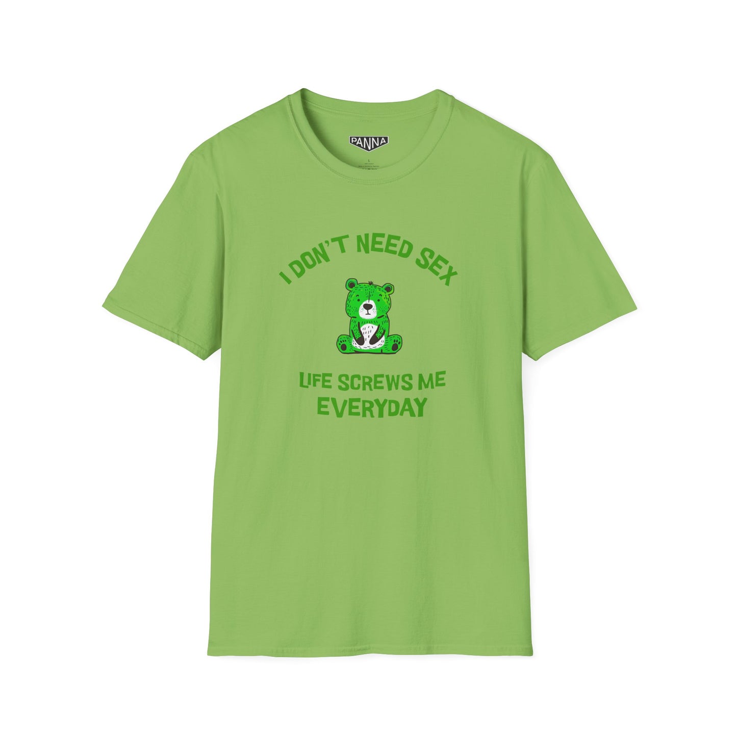 I don't need sex  t shirt image for web lime