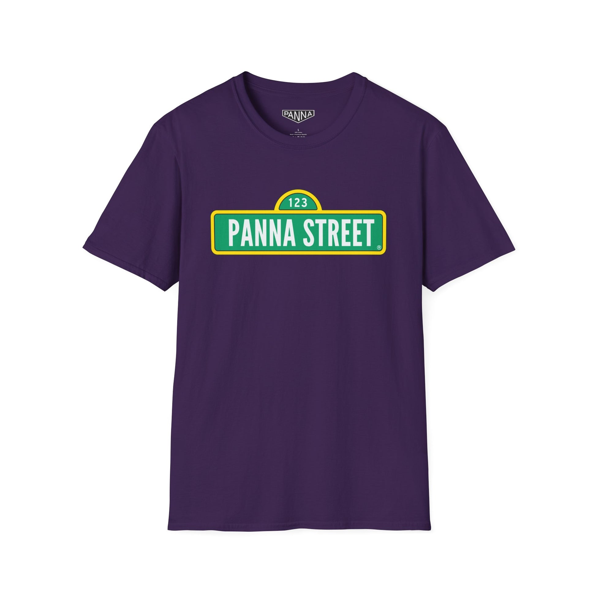 Panna Street t shirt  image for web purple