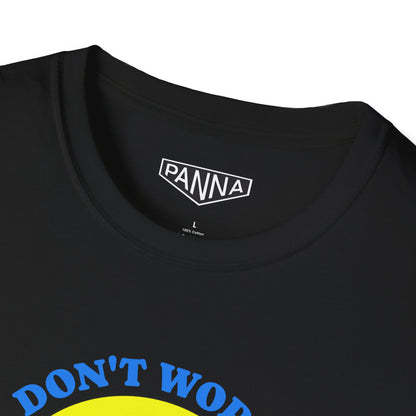 Don't worry,it's too late t shirt  closeup image for web 