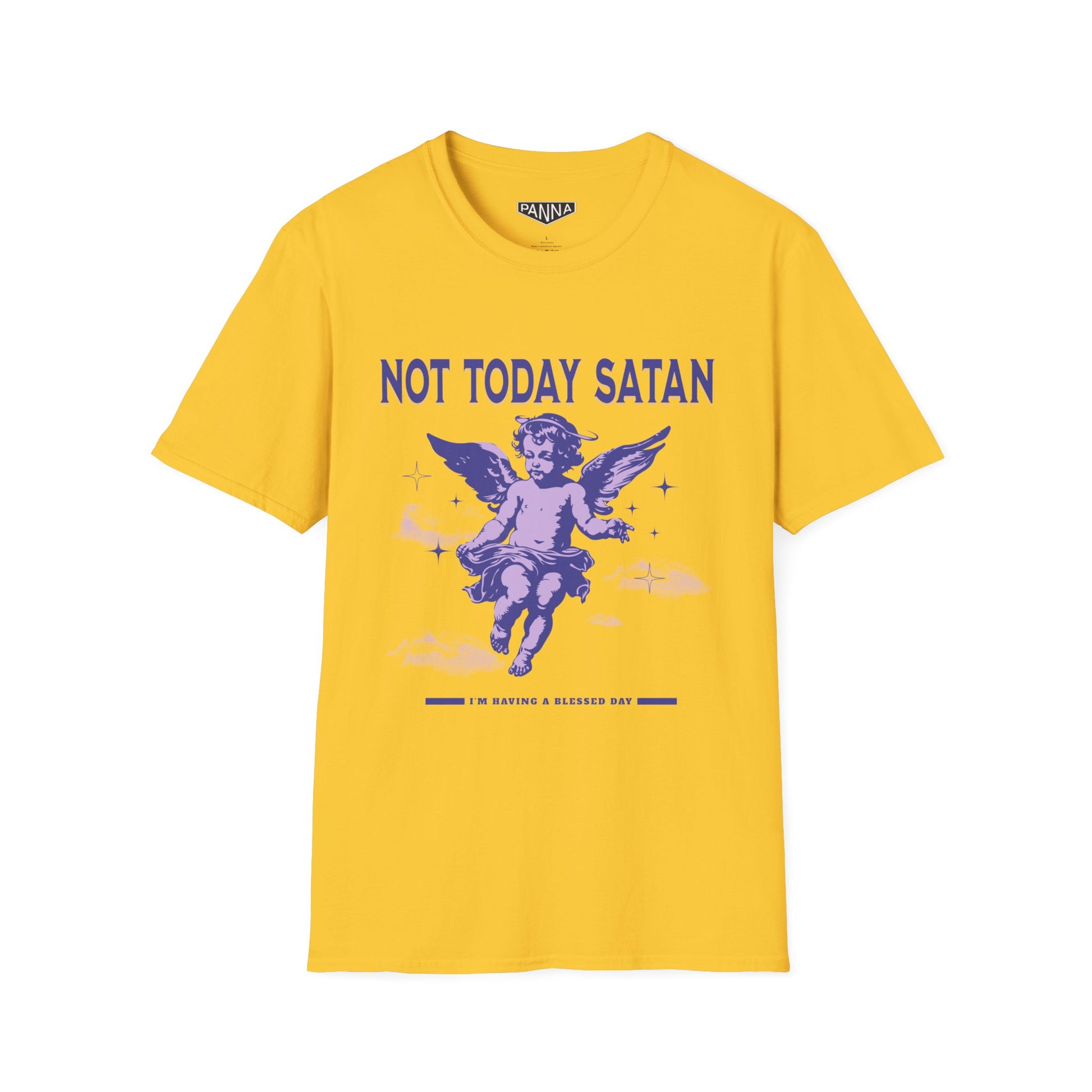 Not Today Satan t shirt mockup image for web daisy