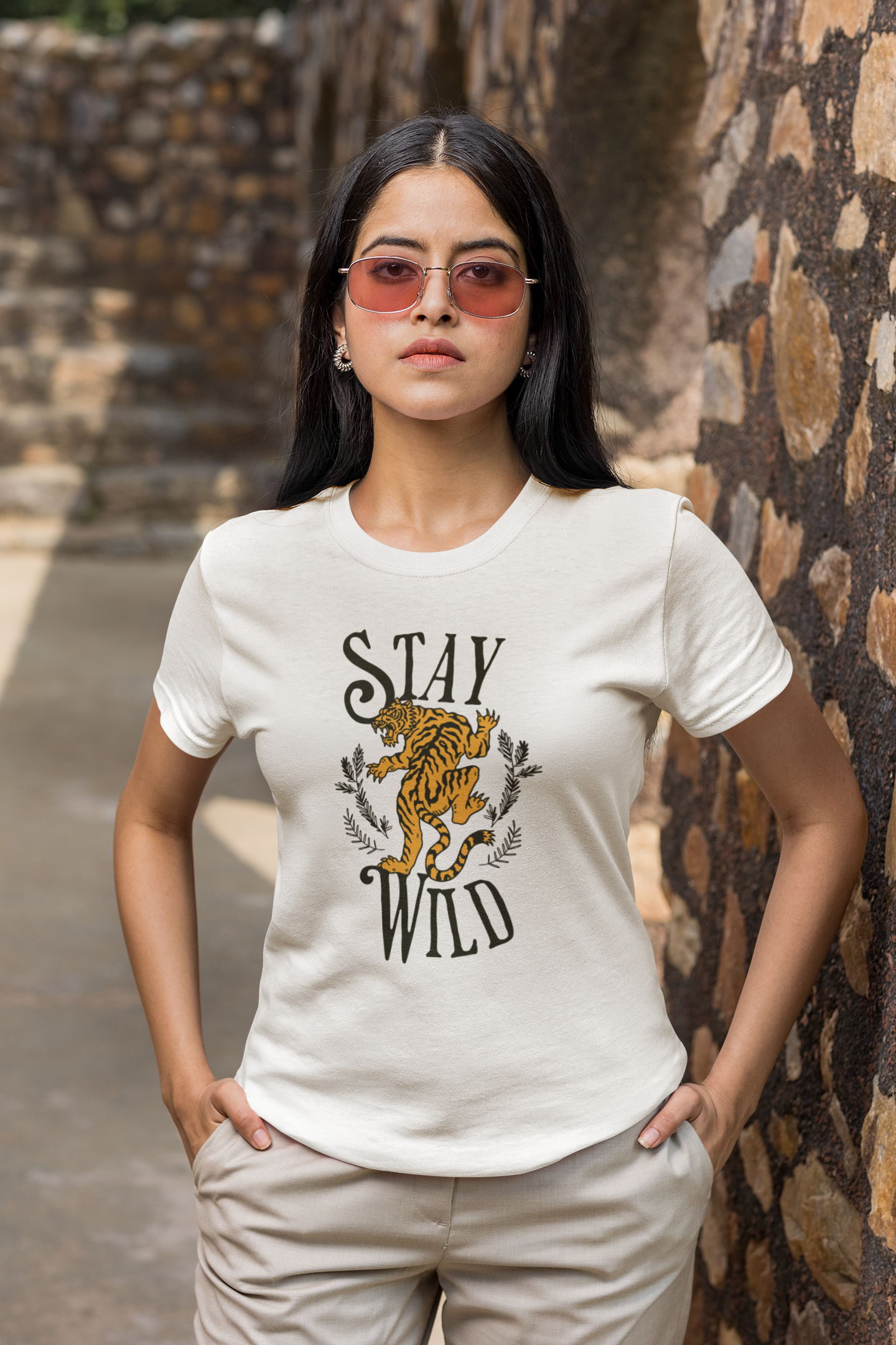 Stay wild t shirt image mockup for web