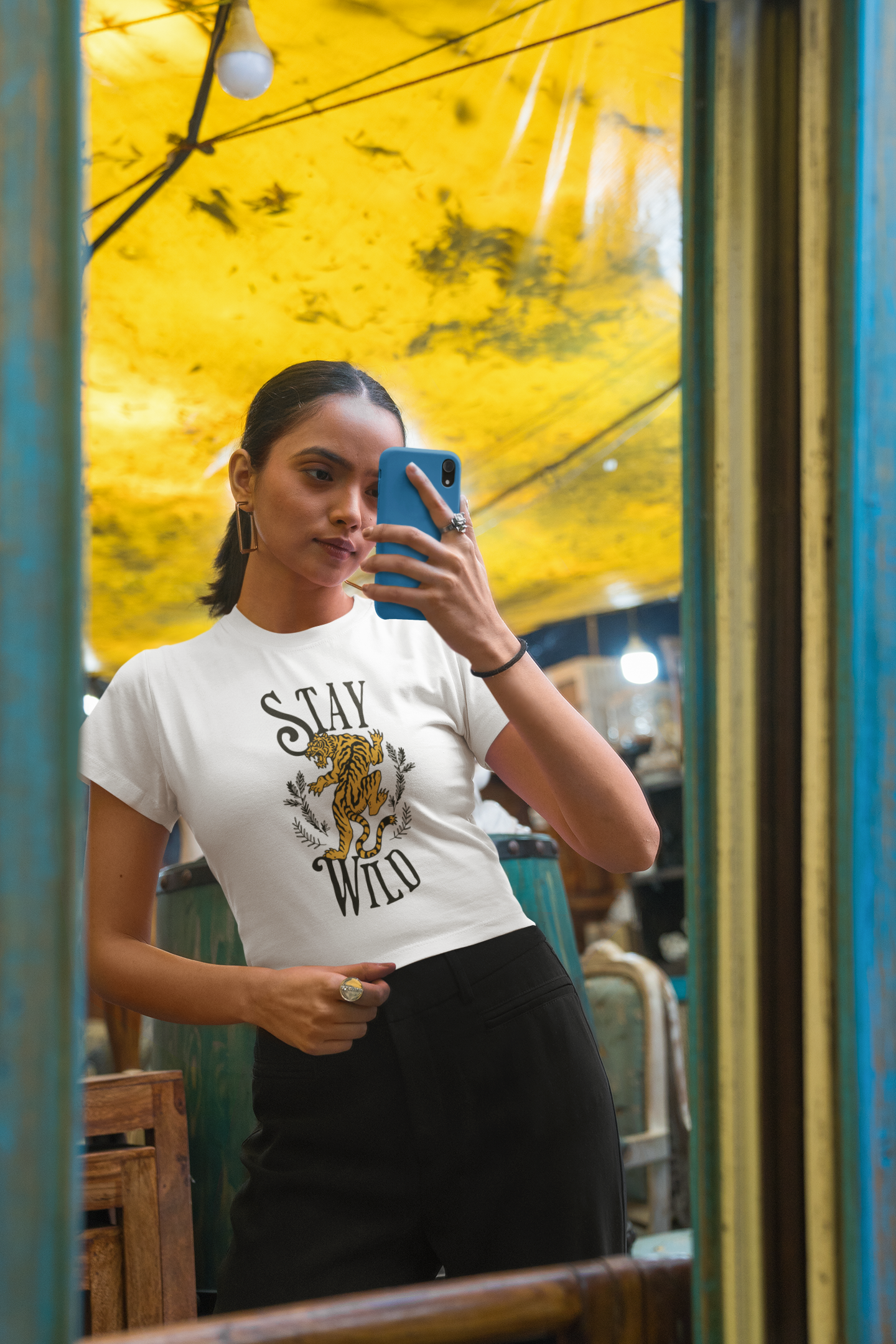 Stay wild t shirt image mockup for web