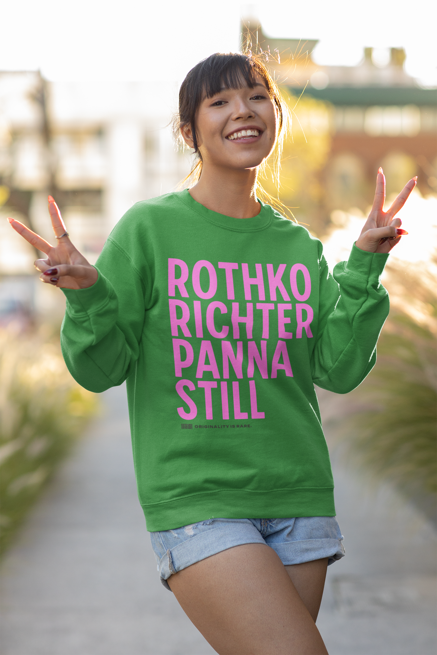 rothko richter panna still sweatshirt mockup image for web female model